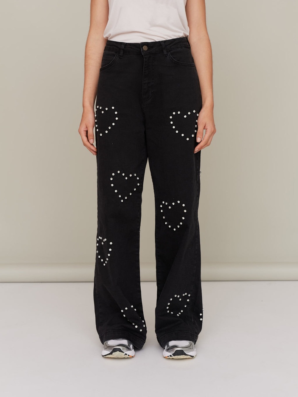 Lazy Oaf G.E.M. Cross My Heart Wide Leg Jeans Size 30